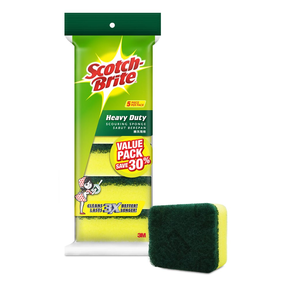 Scotch Brite Scouring Pad with Sponge