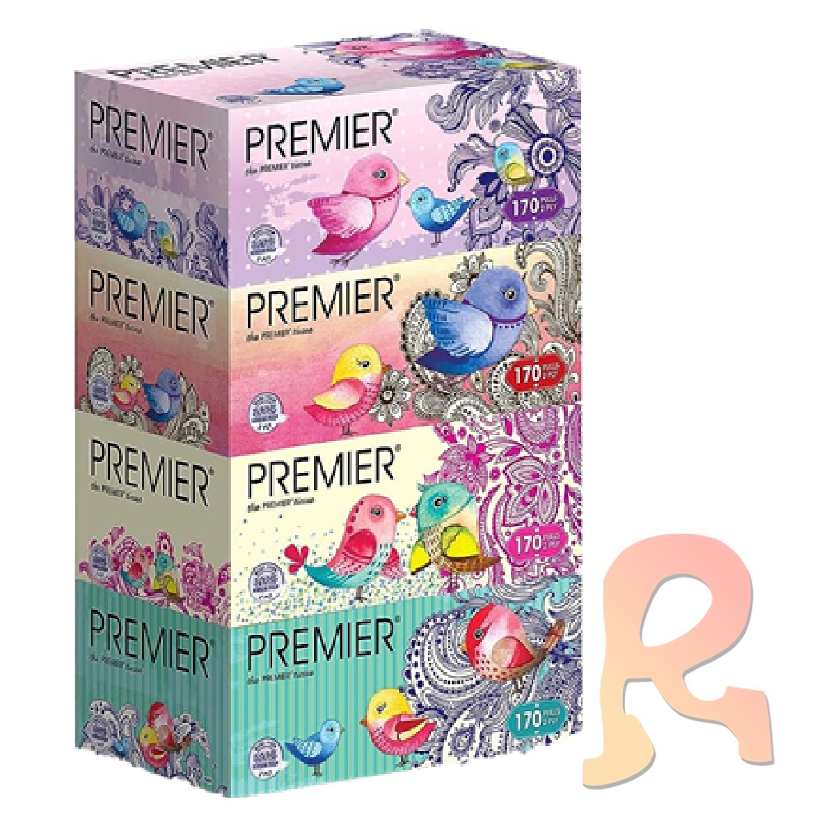 Premier Facial Tissue 4x170's