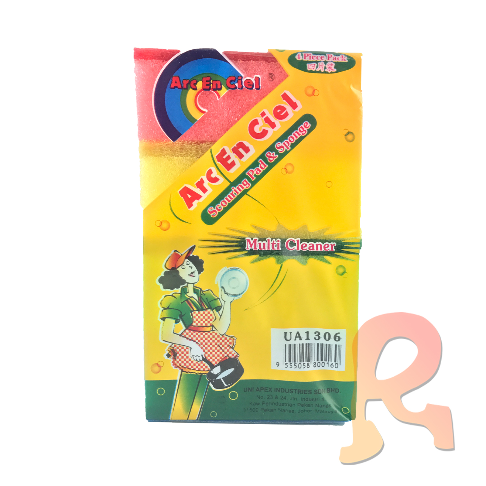 Scouring Pad with Sponge