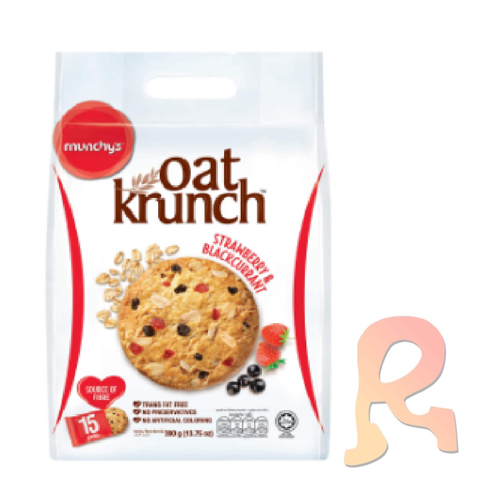 Munchy's Oat Krunch Crackers 15's (Strawberry & Blackcurrant)