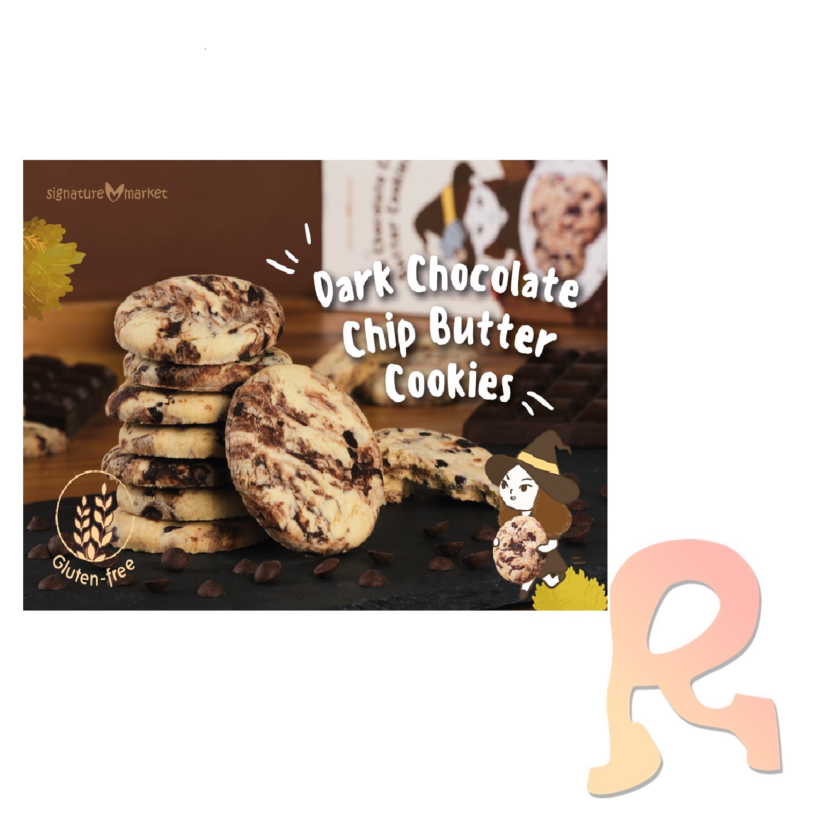 Signature Market Dark Chocolate Chip Butter Cookies  180g